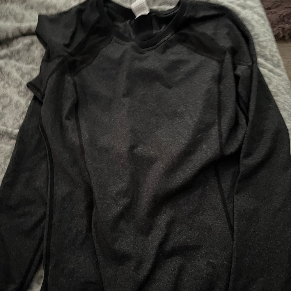 grey workout long sleeve
